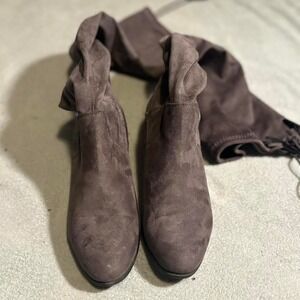 Cute Brown Suede Knee‎ High boots